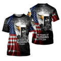 One Nation Under God 250 Years Of Blessing Faith Cross US Flag Golf Shirt, 4th Of July Golf Shirts For Men