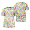 Pastel Easter Peeps Daisy Pattern Golf Shirts For Men, Cute Golf Outfit, Polo Shirts For Men