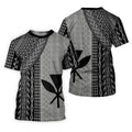 Polynesian Tribal Pattern Vintage Golf Shirt, Hawaiian Golf Shirt, Polo Shirts For Men