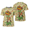 Mexican T-Rex Cinco De Mayo Celebration Funny Golf Shirt, Vibrant Color Golf Shirts For Men