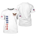 250 Years Of Freedom US Flag Logo White Golf Shirt, Patriotic 4th Of July Golf Shirts For Men