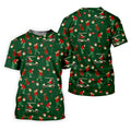 Golfing Santa Green Christmas Golf Tops For Men, Men's Funny Golf Shirts, Christmas Golf Shirt
