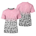 Pink Leopard Men's Golf Shirt, Pink Golf Shirt, Breast Cancer Awareness Shirt, Golf Shirts For Men