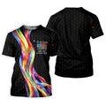 We The People Means Everyone LGBT Rainbow Golf Tops For Men, Pride Month Celebrate Golf Shirts For Men