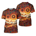 Australian Aboriginal Colourful Art Golf Tops For Men, Australia Kangaroo Polo Shirts For Men