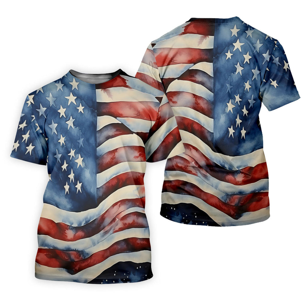 American Flag Golf Shirt, Patriotic Golf Polo Shirts, 250th Anniversary Polo Shirts For Men, Golf Shirts For Men