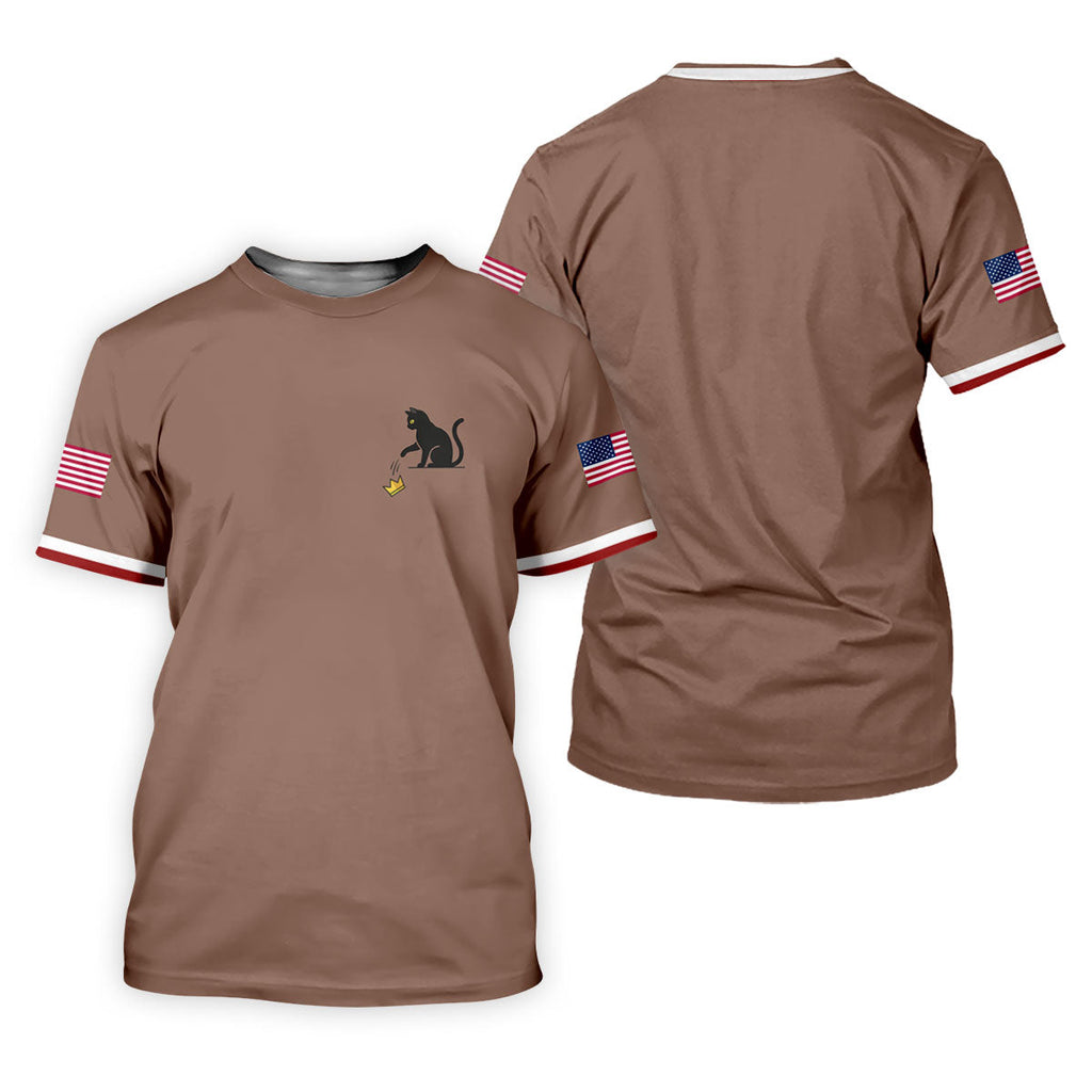 No King Naughty Cat 250 Years Patriotic Golf Shirt, Golf Shirts For Men, 4th Of July Golf Shirt