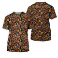 Thanksgiving Party Neon Print Golf Tops For Men, Polo Shirts For Men, Golf Gift For Men