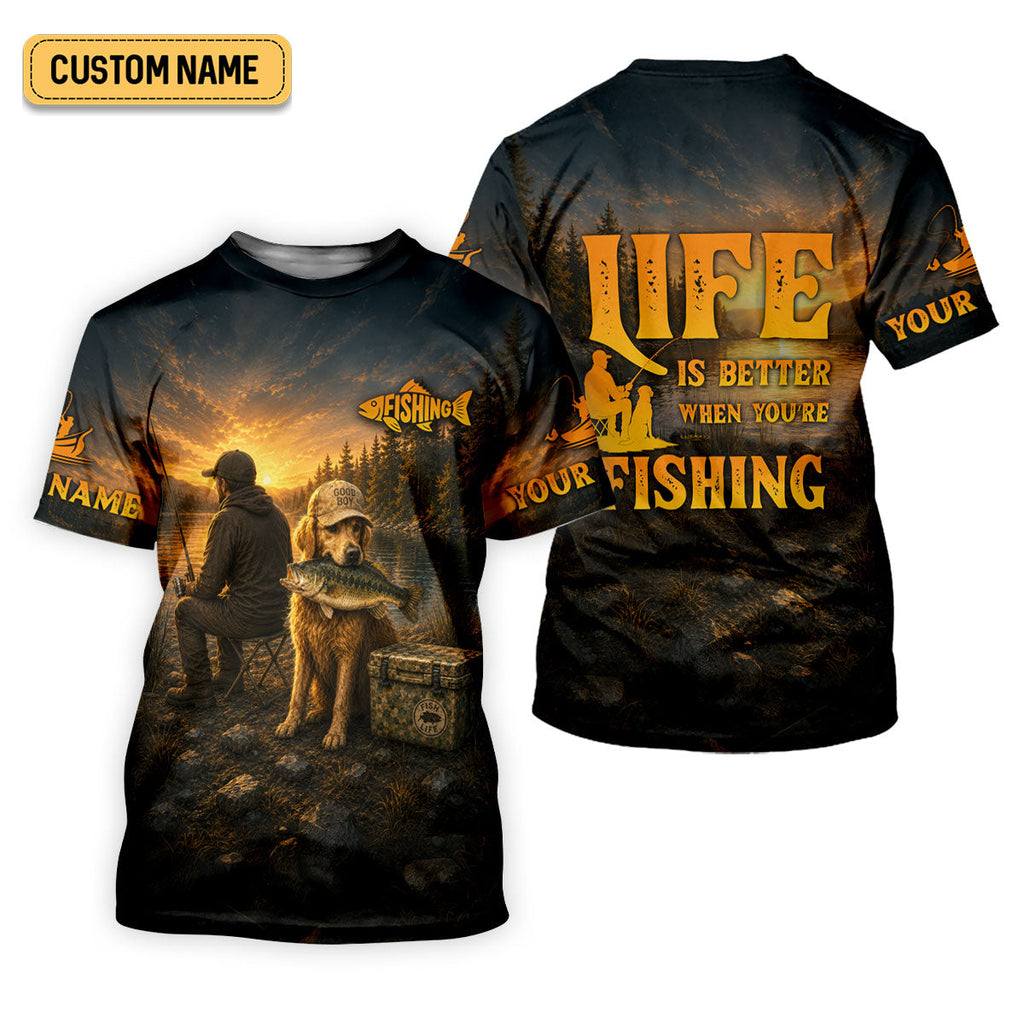 Life Is Better When You're Fishing UPF Shirt, Fishing Shirts For Men, Fishing Apparel