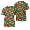 Funny Christmas Red And Green Men's Golf Polo Shirts, Christmas Golf Shirt, Cute Golf Outfit, Golf Gift For Men
