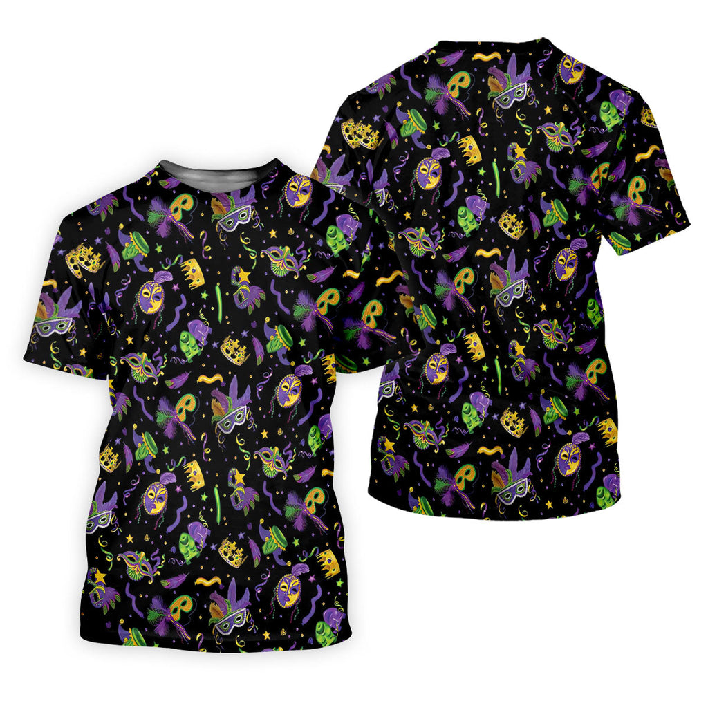 Mardi Gras Golf Golf Polo Shirt Mardi Gras Black Golf Shirt, Golf Tops For Men