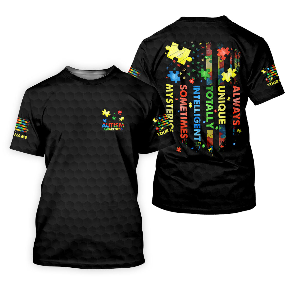 Autism Awareness Always Unique Totally Intelligent Sometimes Mysterious Golf Shirts For Men, Polo Shirts For Men