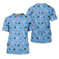 Sport Movie Character Funny Aligator Clown Head Blue Golf Shirt, Men's Funny Golf Shirts, Golf Shirts For Men