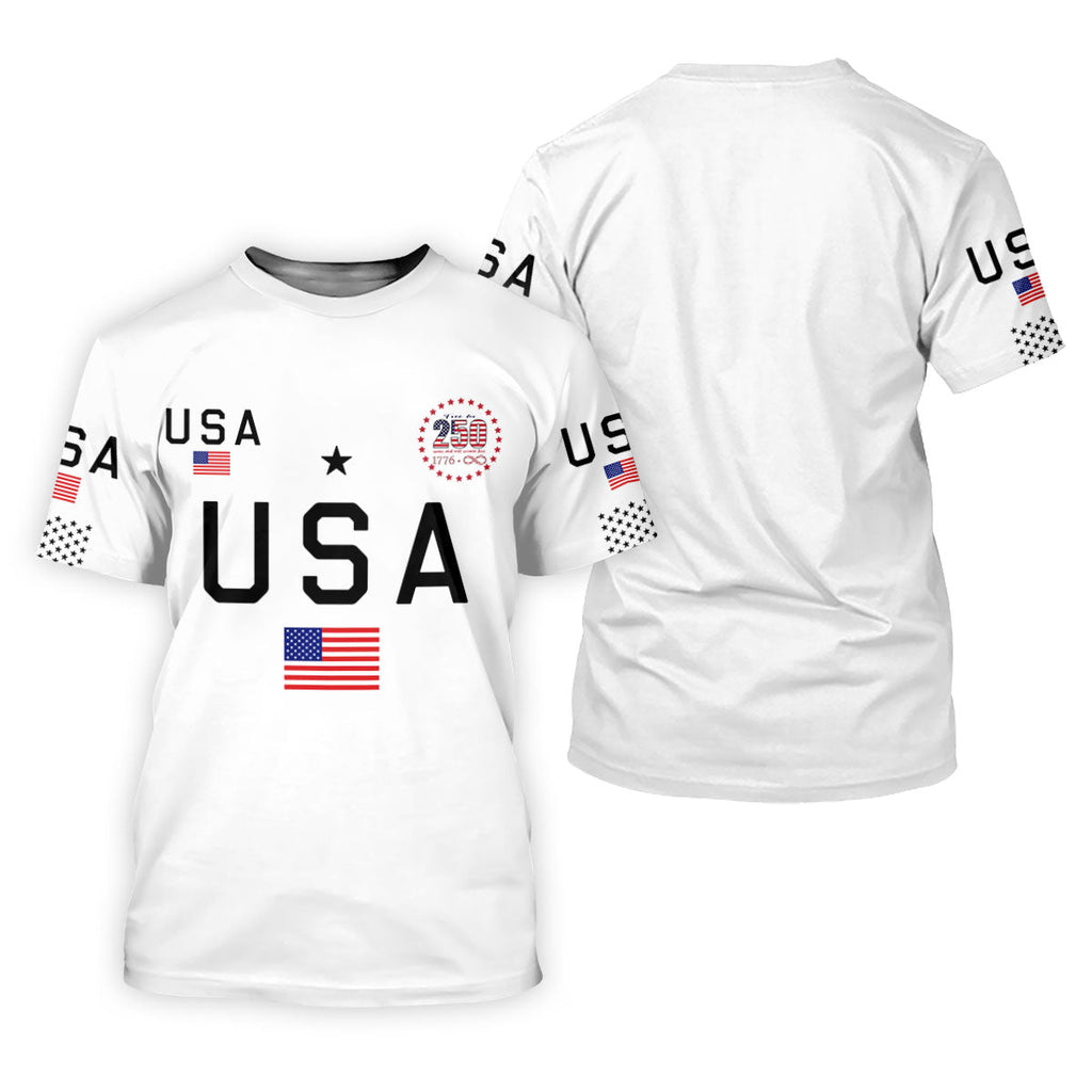 USA 250th Anniversary Hoodie, Independence Day Apparel, White Hooded Jumper 4th Of July Gift