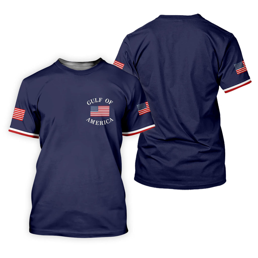 Gulf Of America Patriotic Golf Shirt, 4th Of July Golf Shirt, 250 Years Polo Shirts For Men