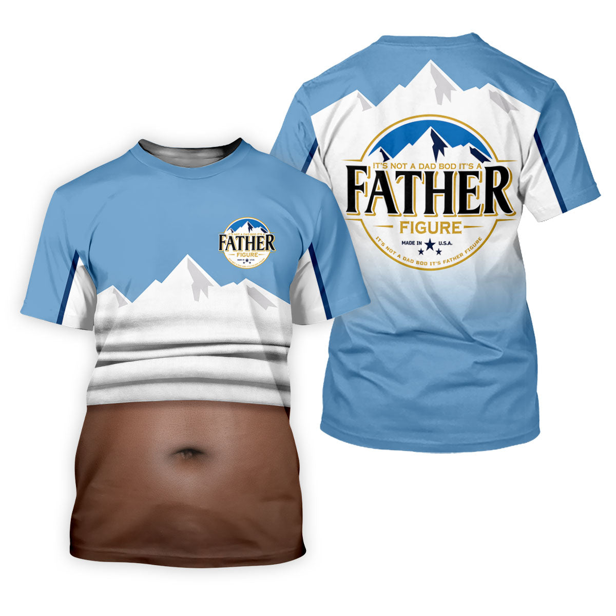 It's Not A Dad Bod It's A Father Figure Men's Funny Golf Polo Shirts, Father's Day Golf Shirt, Golf Gift For Dad