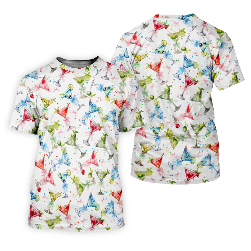 Coquette Martini Cinco De Mayo Celebration Golf Tops For Men, Summer Theme Polo ShirtFor Men