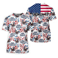 America 250 Years Of Freedom Tropical Vibe Patriotic Golf Shirt, 4th Of July Golf Shirt, Golf Shirts For Men