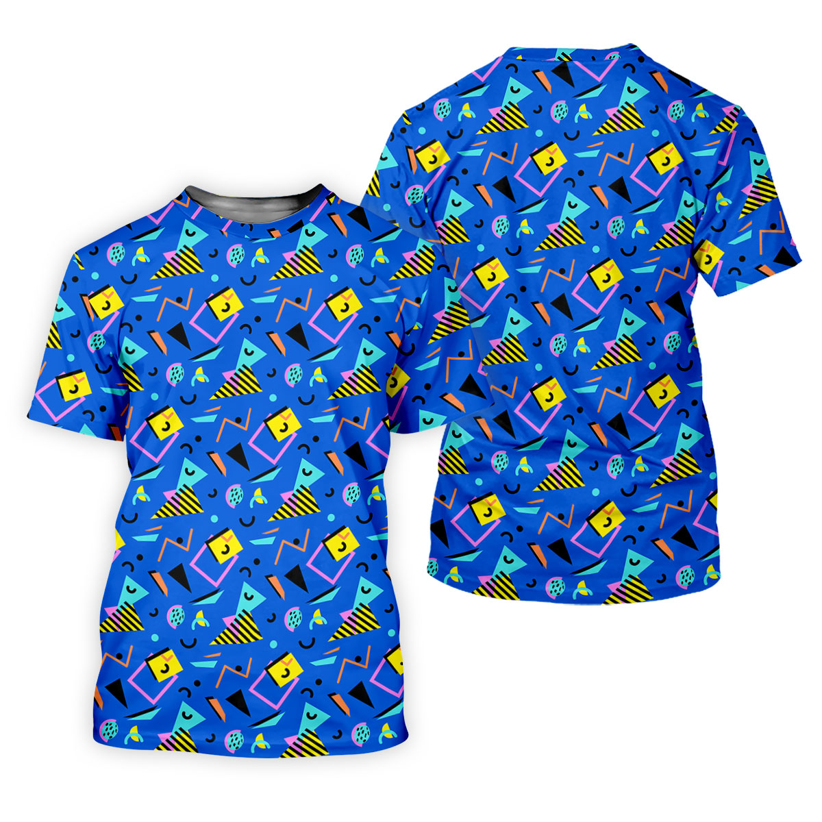 Playful Geometric Memphis Style Golf Tops For Men, Polo Shirts For Men, Golf Shirts For Men