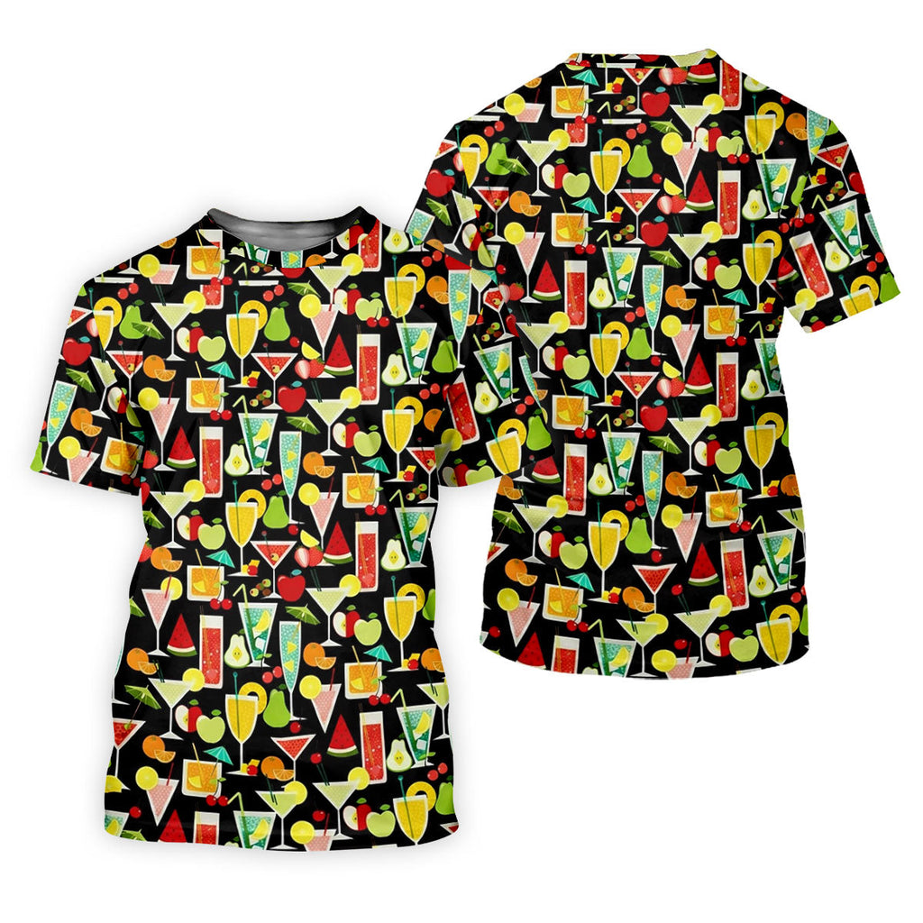 Refreshing Summer Cocktails Funny Golf Shirt, Summer Drinks Golf Tops For Men, Golf Shirts For Men