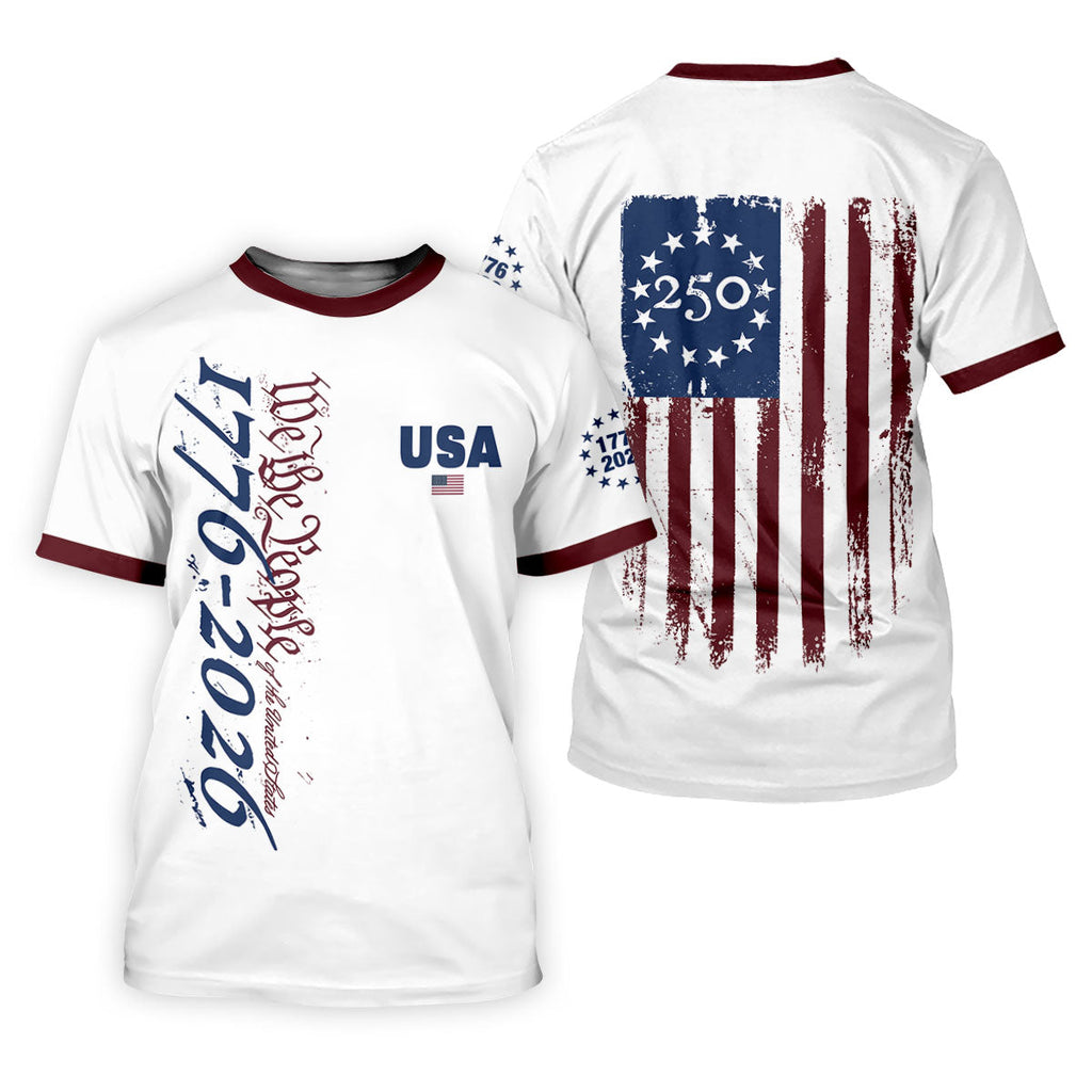 USA 250th Anniversary Long Sleeve Shirt, Independence Day Apparel, Hooded Jumper 4th Of July Gift