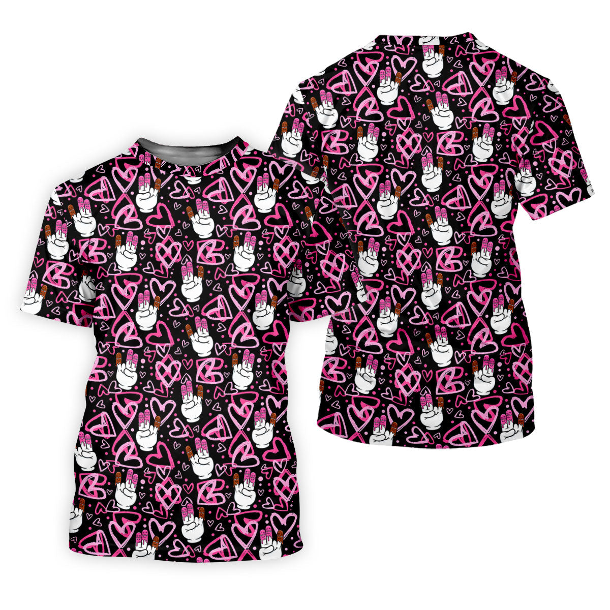 Chocolate Fingers Adult Humor Heart Pattern Fun Golf Shirts For Men, Valentines Golf Gift, Polo Shirts For Men