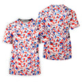 Red White Blue Golf Pattern Patriotic Golf Shirt, 250 Years Of Freedom 4th Of July Golf Shirts For Men