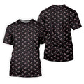 Funny Christmas Candy Cane Pattern Black Golf Shirt, Polo Shirts For Men, Christmas Golf Shirt