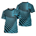 Swirling Vortex Black And Light Blue Golf Shirts For Men, Polo Shirts For Men, Golfing Apparel