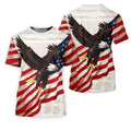 American Flag And Eagle Patriotic Pride Golf Tops For Men, 250th Anniversary Patriotic Golf Shirts For Men