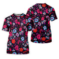 Colorful Hibiscus Tropical Floral Hawaiian Golf Shirt, Summer Vibe Golf Shirts For Men