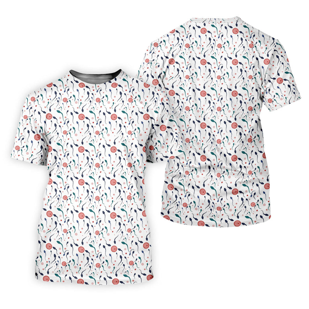 Funny Crazy Egg Fertilization White Golf Shirt, Golf Gifts For Valentine's Day, Polo Shirts For Men
