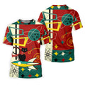 Geometric Abstraction Atomic Cat Hawaiian Golf Shirt, Retro Golf Shirt, Polo Shirts For Men