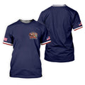 Liberty Faith Strength Faith Cross USA 250 Navy Golf Shirt, 4th Of July Golf Shirts For Men