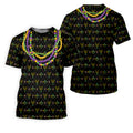 Mardi Gras Purple Green Gold Beads Chain Fleur De Lis Argyle Pattern Black Golf Shirt, Men's Golf Polo Shirts