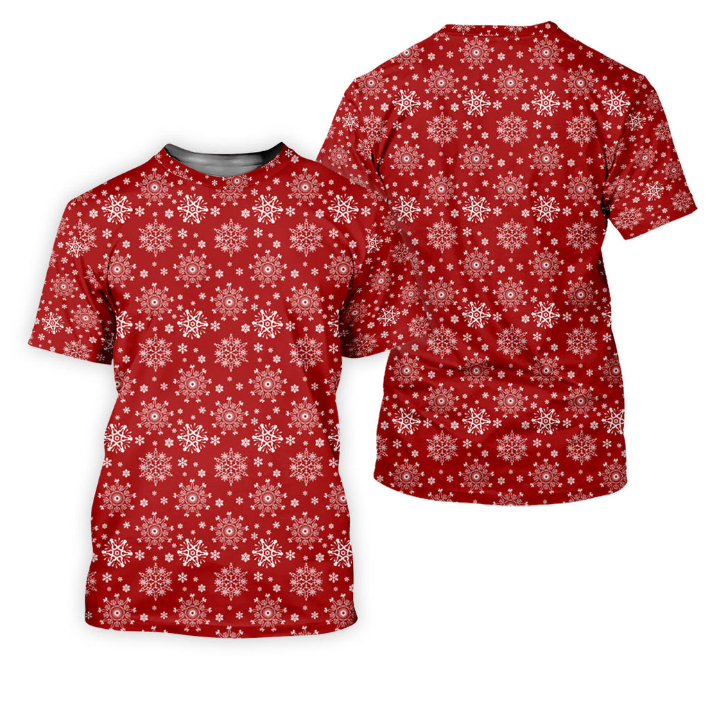 Dirty Funny Adult Humor Snowflakes Red Golf Shirt, Fun Men's Golf Polos, Christmas Golf Shirt, Polo Shirts For Men