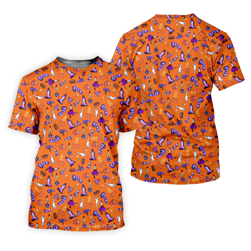 Funny Dirty Orange And Purple Halloween Golf Shirt, Fun Golf Shirts For Men, Cool Golf Gift