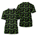 Three Leaf Clover Golf And Beer St Patrick's Day Black Golf Shirt, Fun Golf Shirts For Men, Polo Shirts For Men