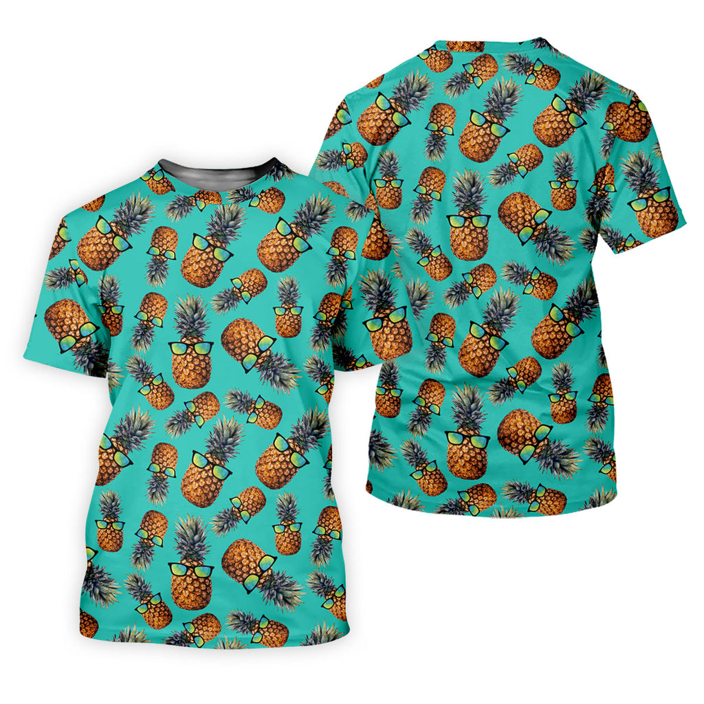 Cool Pineapple Tropical Theme Hawaiian Golf Shirt, Polo Shirts For Men, Golfing Apparel