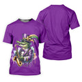 Mardi Gras Alligator Playing Saxophone Purple Golf Shirt, Golf Shirts For Men, Polo Shirts For Men