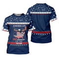 American Bald Eagle 250th Anniversary Patriotic Stars Golf Shirt, 4th Of July Golf Shirts For Men