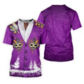 Masquerade Mask Feather Mardi Gras Glitter Print Purple Golf Shirt, Polo Shirts For Men, Golf Shirts For Men