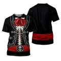 Mexican Fiesta Theme Red Costume Golf Tops For Men, Cinco De Mayo Celebration Golf Shirts For Men