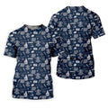 Cowboy Football Team Navy Blue And White Sport Polo, American Football League Gift Ideas For Football Fans