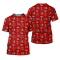 Bad Bunny Benito Bowl Football Theme Red Men Polo, American Football League Gift Ideas For Football Fans