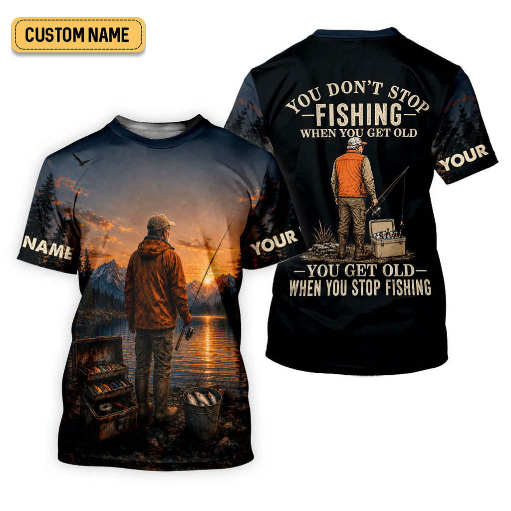 You Don't Stop Fishing When You Get Old UPF Shirt, Womens Fishing Shirt, Fishing Shirts