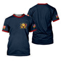 United States 250th Anniversary Patriotic Eagle Navy Custom Golf Shirts, 4th Of July Golf Shirts For Men