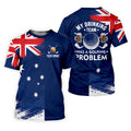My Drinking Team Has A Golfing Problem Australia Flag Print Men's Golf Top, Golf Shirts For Men