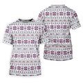 Red White Blue Ohio Star Quilt Pattern 4th Of July Golf Shirts For Men, 250th Anniversary Patriotic Golf Shirt
