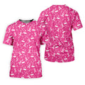Awareness Ribbon Hot Pink Golf Shirt, Cancer Awareness Shirt, Ladies Golf Shirts, Golfing Apparel